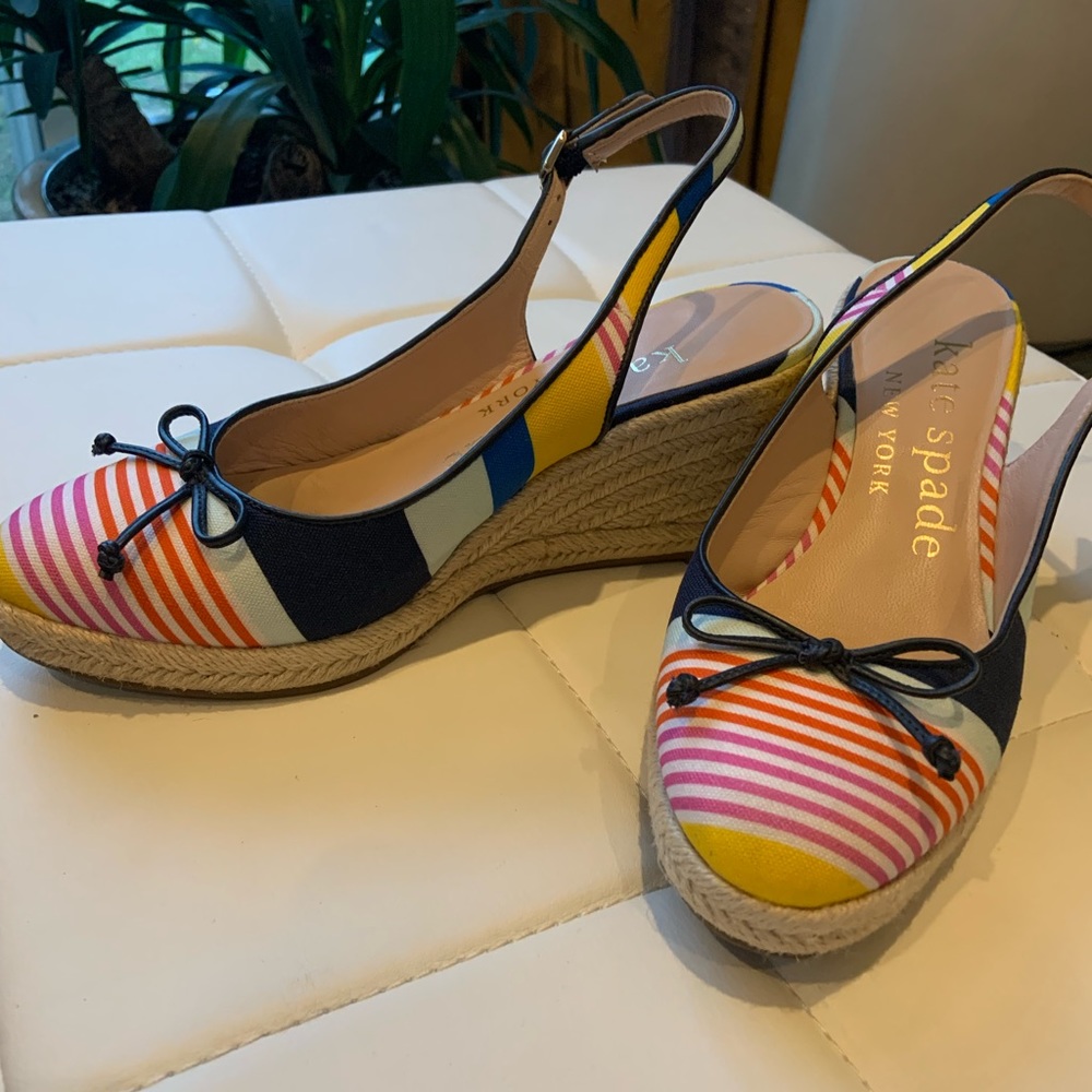 Kate Spade ♠️ Colorful slingback espadrille sandals